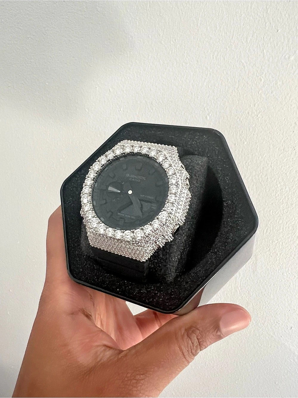 G-Shock Bust Down VVS1 Moissanite